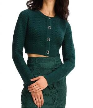 NEW ALLISON oakley long sleeve cardigan in pine green